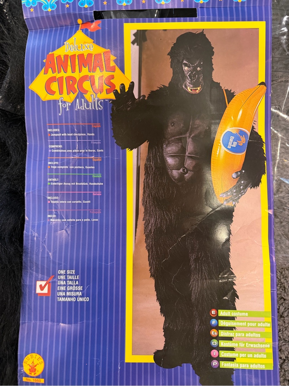 Rubies Deluxe Animal Circus Gorilla Costume One Size Fits Most